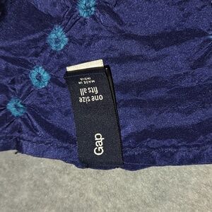 Gap Tie Scarf Navy Blue Silk 100%